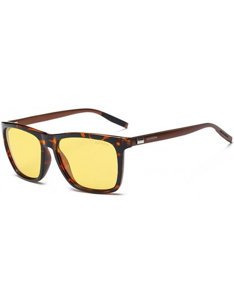 Goggle HD Polarized Night Vision Sunglasses For Men - Tortoise - CW18CGGS49Y $18.11