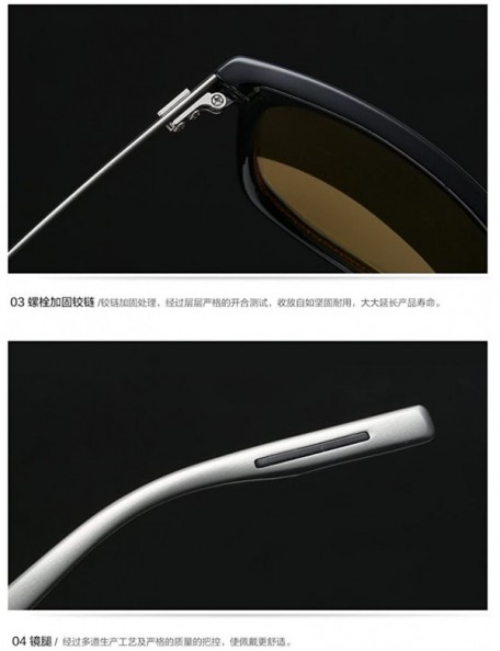 Goggle HD Polarized Night Vision Sunglasses For Men - Tortoise - CW18CGGS49Y $18.11