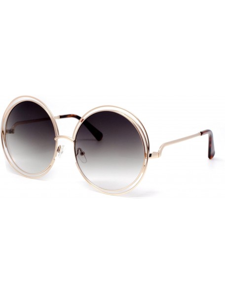 Round Retro Vintage Round Sunglasses UV400 - Gold-white - CF125RCH5FZ $12.59