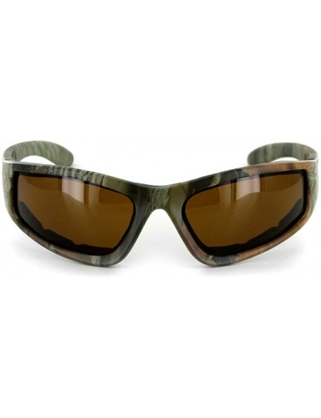 Sport Camo Spex" Polarized Camouflage Sports Goggles for Active Men and Women - Brown & Green W/ Amber Lens - CL11PTG7UJL $23.48