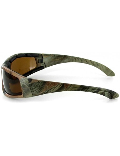 Sport Camo Spex" Polarized Camouflage Sports Goggles for Active Men and Women - Brown & Green W/ Amber Lens - CL11PTG7UJL $23.48