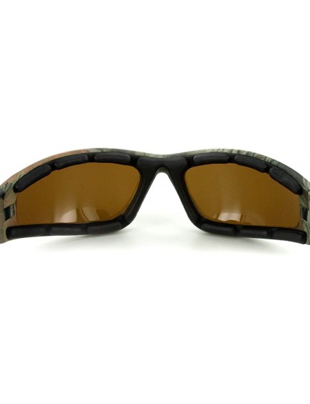 Sport Camo Spex" Polarized Camouflage Sports Goggles for Active Men and Women - Brown & Green W/ Amber Lens - CL11PTG7UJL $35.69