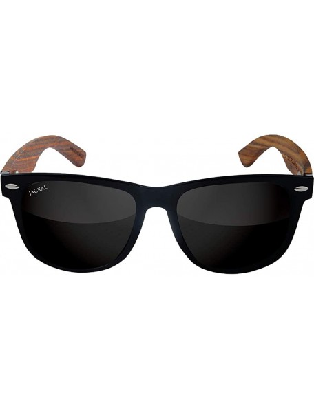 Sport Polarized Glasses with Wooden Temple and Black vintage style for Men/Lady - Black - CO18QIXY5HR $20.32