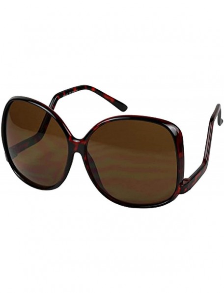 Square Oversized Fashion Sunglasses - Tortoise - C712MYQ0HBM $23.26