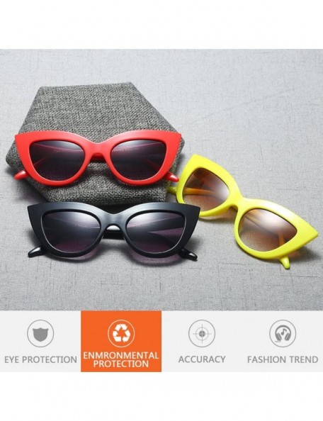 Wayfarer Fashion Star Same Style Cat Eye Frame Eyeglasses Ladies Womens Sunglasses - Yellow - CV18G829KOQ $8.11