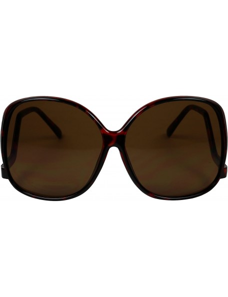 Square Oversized Fashion Sunglasses - Tortoise - C712MYQ0HBM $9.36