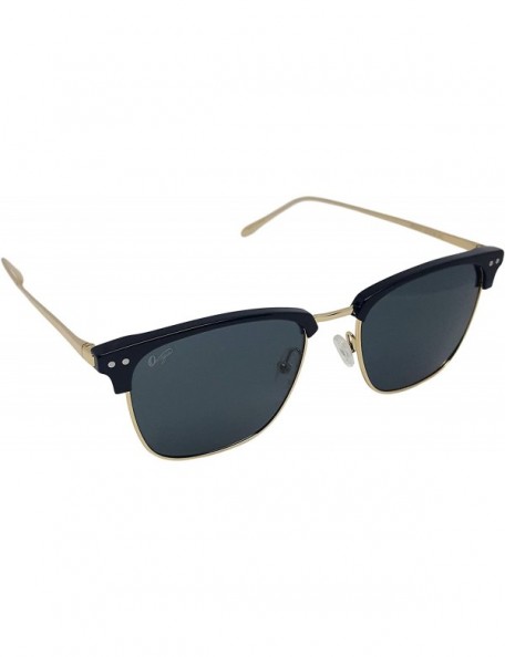 Square Tributes 702 Sunglasses - Black/Gold Metal Frame - Glass Lenses - CY196CD0GN9 $40.46