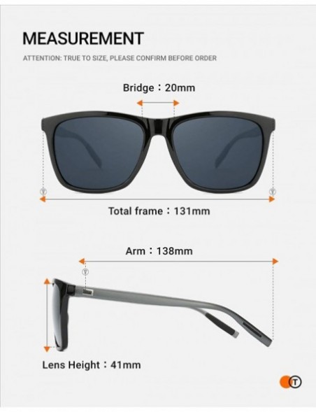 Aviator Polarized Sunglasses for Women Men Driving Rectangular Aluminum Sun Glasses UV 400 Protection - CG18T5IZ2HI $15.64