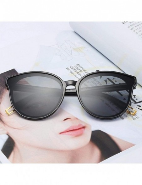 Round Luxury Vintage Round Sunglasses Women Brand Designer 2019 Cat Eye Leopard - Silver - CL18Y3O0MOM $8.23