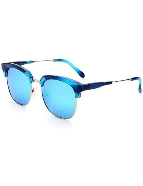 Goggle Ladies trend sunglasses polarized women models glasses - Blue Color - CN183Y0IZA6 $31.67