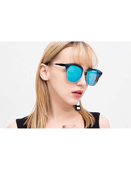Goggle Ladies trend sunglasses polarized women models glasses - Blue Color - CN183Y0IZA6 $31.67