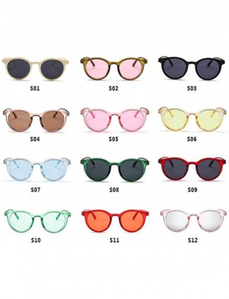 Square MOD-Style Cat Eye Round Frame Sunglasses A Variety of Color Design - S10 - CP189SUA670 $14.07