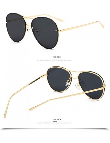 Oversized Oversized Sunglasses for Women UV400 Outdoor Sun Protection Mirroed Glasses-- Black - CM18QRS5L2I $12.01
