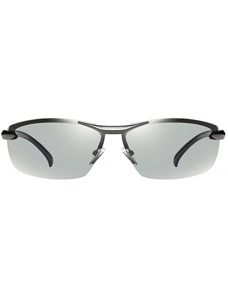 Semi-rimless Men's Polarized Photochromic Half Frame Semi-Rimless Sunglasses - Gray Legs - CL18H3Z9LGW $11.83