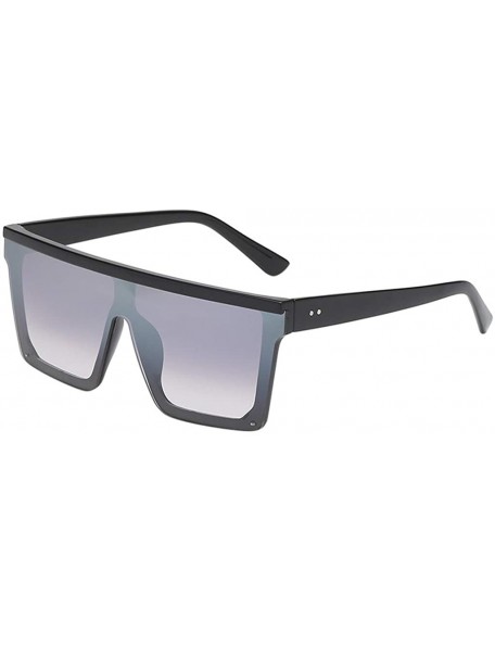 Aviator Oversized Square Sunglasses Men Women Vintage Metal Frame Goggles Colored Lens Eyewear - CY18Z373R0I $8.73