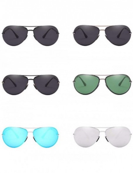 Aviator Male Polarized Sunglasses Driver Drives Outdoor UV400 Glare-proof High Definition Sunglasses - E - CQ18Q7XU638 $36.65