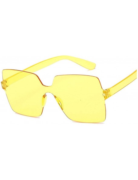 Square Fashion Sunglasses Women Ladies Red Yellow Square Sun Glasses Female Driving Shades UV400 Feminino - Yellow - CJ198ZZO...