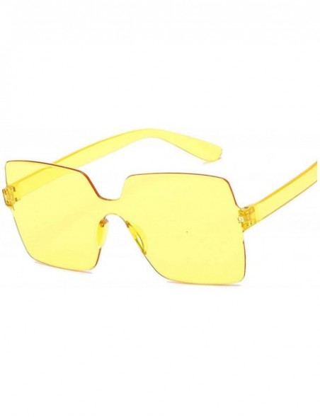 Square Fashion Sunglasses Women Ladies Red Yellow Square Sun Glasses Female Driving Shades UV400 Feminino - Yellow - CJ198ZZO...