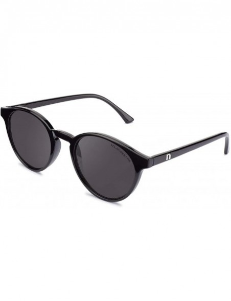 Round Sferico - Men & Women Sunglasses - Round Black - Black Nylon Hd / Before $59.95 - Now 20% Off - C118UMEK0YH $39.22