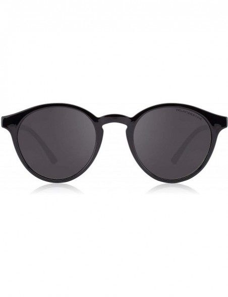 Round Sferico - Men & Women Sunglasses - Round Black - Black Nylon Hd / Before $59.95 - Now 20% Off - C118UMEK0YH $39.22