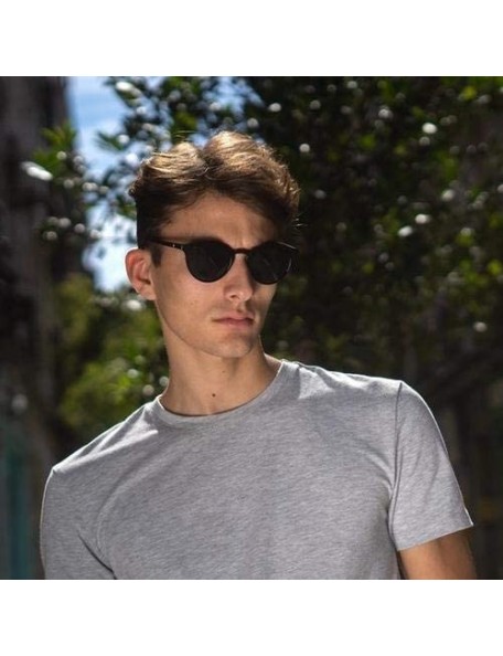 Round Sferico - Men & Women Sunglasses - Round Black - Black Nylon Hd / Before $59.95 - Now 20% Off - C118UMEK0YH $39.22