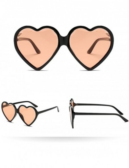 Cat Eye Heart Shaped Sunglasses - Womens Man Frame Vintage Retro Cat Eye Cute Eyewear - Multicolor -E - CR18OM7Q6X9 $10.93