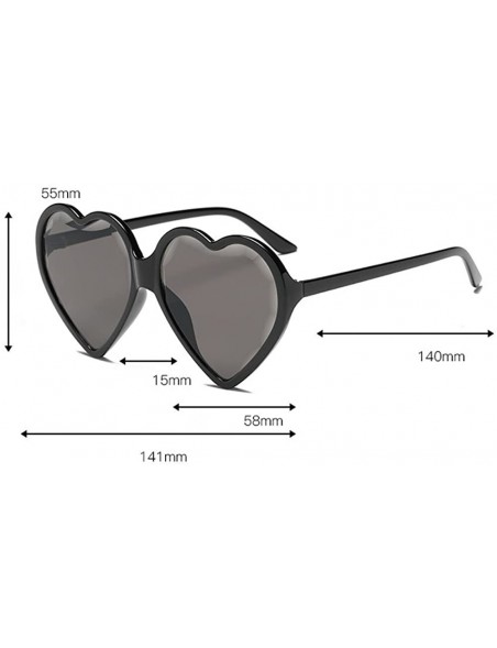 Cat Eye Heart Shaped Sunglasses - Womens Man Frame Vintage Retro Cat Eye Cute Eyewear - Multicolor -E - CR18OM7Q6X9 $10.93