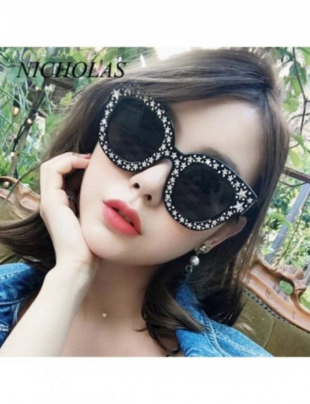 Aviator Stars Dot Cat Eye Sunglasses Women Fashion Women Sun Glasses Female Eyewear 7 - 8 - CV18XGD5QU2 $11.11