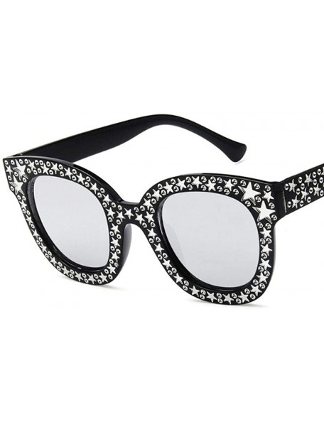 Aviator Stars Dot Cat Eye Sunglasses Women Fashion Women Sun Glasses Female Eyewear 7 - 8 - CV18XGD5QU2 $11.11