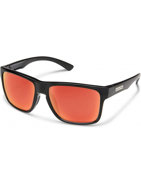 Square Rambler Sunglasses - Black / Polarized Red Mirror - CA1806Z7205 $31.89