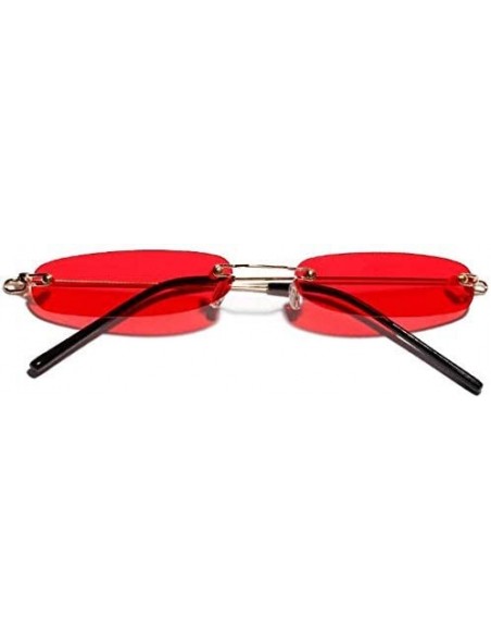 Oval Vintage Oval Sunglasses Small Metal Frames3033 - Red - C418OTRTTR3 $12.94