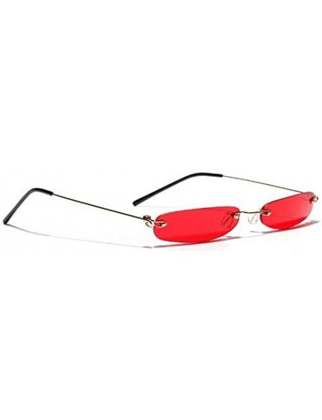 Oval Vintage Oval Sunglasses Small Metal Frames3033 - Red - C418OTRTTR3 $12.94