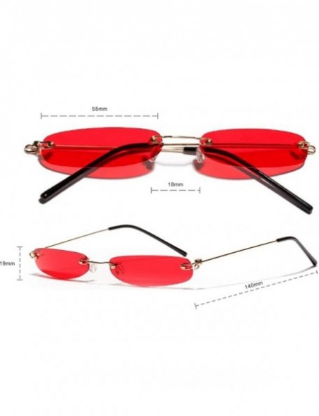 Oval Vintage Oval Sunglasses Small Metal Frames3033 - Red - C418OTRTTR3 $12.94