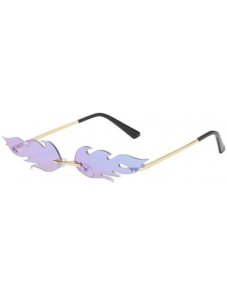 Wrap NA Halworld Sunglasses for Women Irregular Shape Retro Sunglasses - Polarized UV Protection - Purple - C1190GLAZSU $11.19