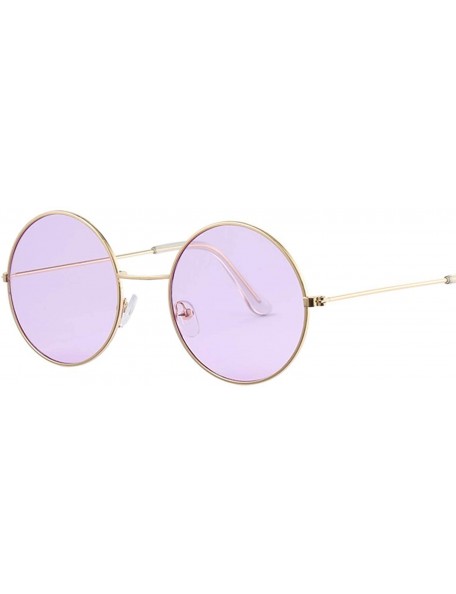 Round Fashion Bule Round Sunglasses Women Er Luxury Sun Glasses Cool Retro Female Oculos Gafas - Silver - CU198AI60YH $22.66