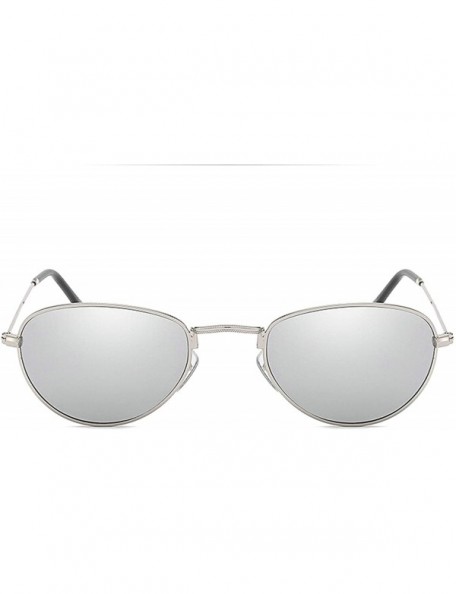Sport Classic Retro Designer Style Sunglasses for Women Metal AC UV400 Sunglasses - Silver - CO18SARZTXI $18.54