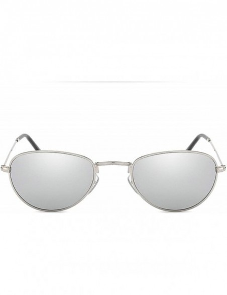 Sport Classic Retro Designer Style Sunglasses for Women Metal AC UV400 Sunglasses - Silver - CO18SARZTXI $18.54