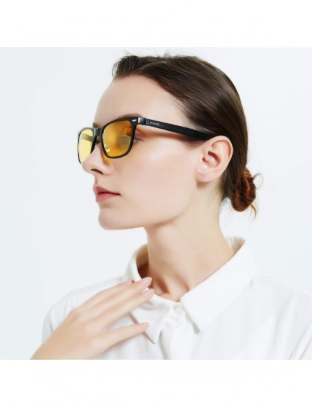 Oval Night Time Driving Glasses Anti Glare Polarized Night Vision Sunglasses - Color F - CJ18AQTXSKG $25.39