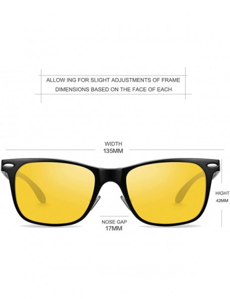 Oval Night Time Driving Glasses Anti Glare Polarized Night Vision Sunglasses - Color F - CJ18AQTXSKG $25.39