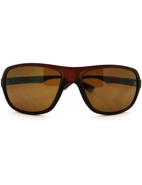 Oval Mens Casual Fashion Sunglasses Classic Oval Rectangular Frame UV 400 - Brown - CF11LYJOJO1 $8.10