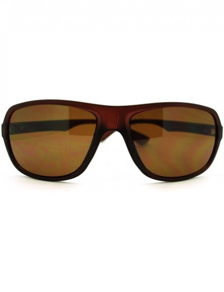 Oval Mens Casual Fashion Sunglasses Classic Oval Rectangular Frame UV 400 - Brown - CF11LYJOJO1 $8.10