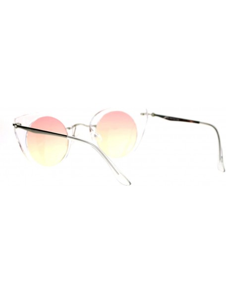 Cat Eye Oceanic Summer Lens Clear Frame Cat Eye Womens Sunglasses - Red Yellow - CX12I5GSC89 $10.48