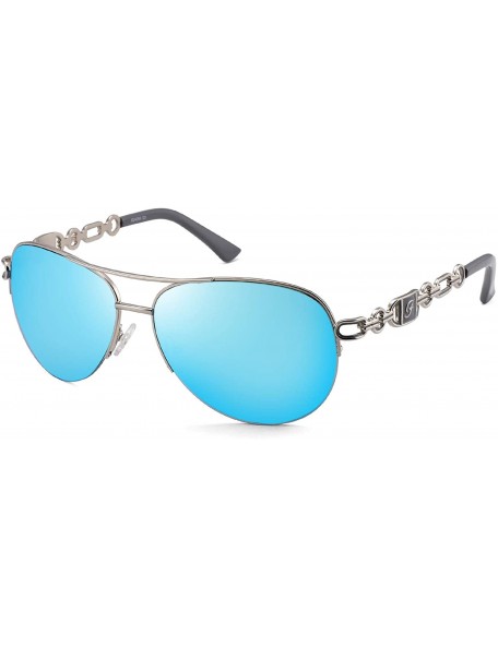 Round Classic Aviater Sunglasses For Women Men Metal Frame Mirrored Lens Driving Fashion UV400 Glasses 0257 - CA189IU6ZA9 $22.53