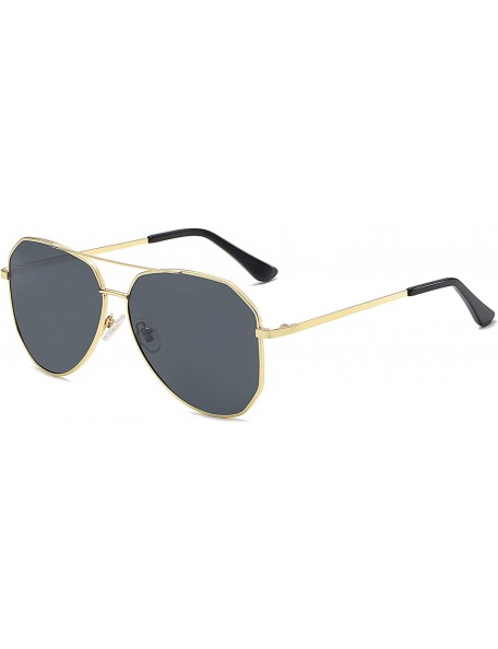 Oversized Polarized Oversized Aviator Sunglasses for Men and Women Mirrored Flat Lens UV400 SJ1921 - CI18Y445Q4T $14.51