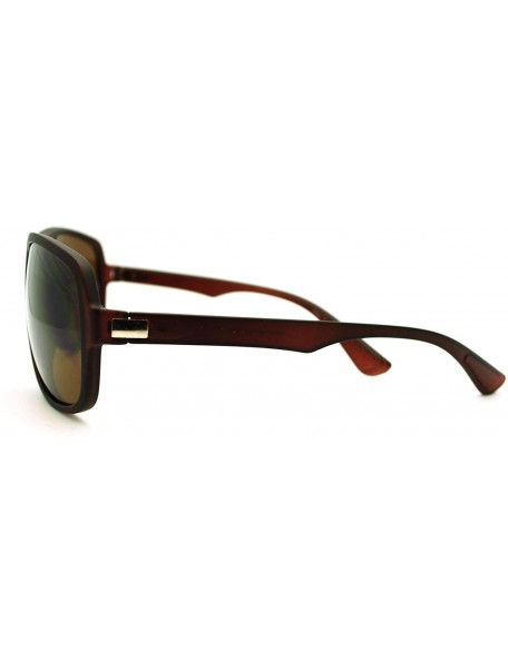 Oval Mens Casual Fashion Sunglasses Classic Oval Rectangular Frame UV 400 - Brown - CF11LYJOJO1 $8.10