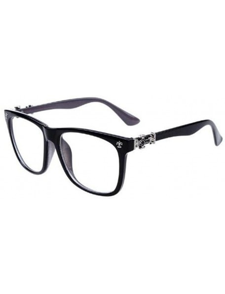 Rimless Women Vintage Optical Myopia Eyeglasses Men Plain Retro Eye Glasses Frame - Coffee - CU183C9D5U0 $16.82
