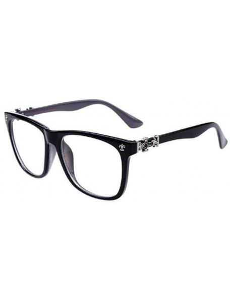 Rimless Women Vintage Optical Myopia Eyeglasses Men Plain Retro Eye Glasses Frame - Coffee - CU183C9D5U0 $7.37