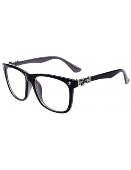 Rimless Women Vintage Optical Myopia Eyeglasses Men Plain Retro Eye Glasses Frame - Coffee - CU183C9D5U0 $19.58