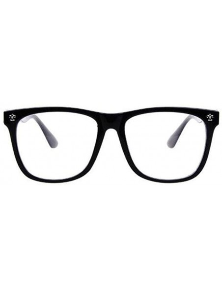 Rimless Women Vintage Optical Myopia Eyeglasses Men Plain Retro Eye Glasses Frame - Coffee - CU183C9D5U0 $7.37