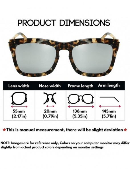 Oval Trendy Fashion Handmade Acetate Square Sunglasses with Quality UV CR39 Lens Gift Pakcage Included - C918RDE307T $46.54